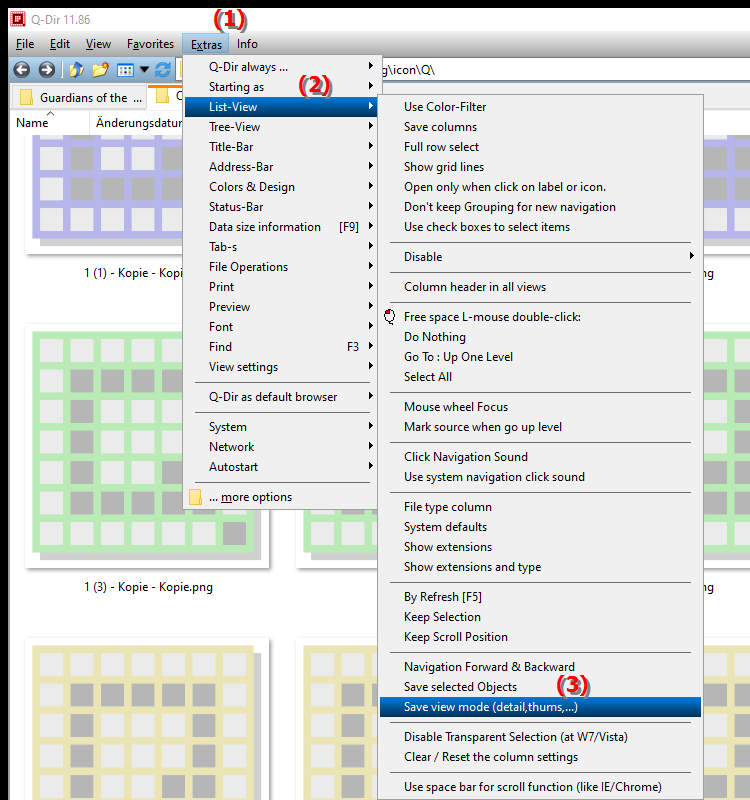 How can I save the current view of the list view when navigating forward   back